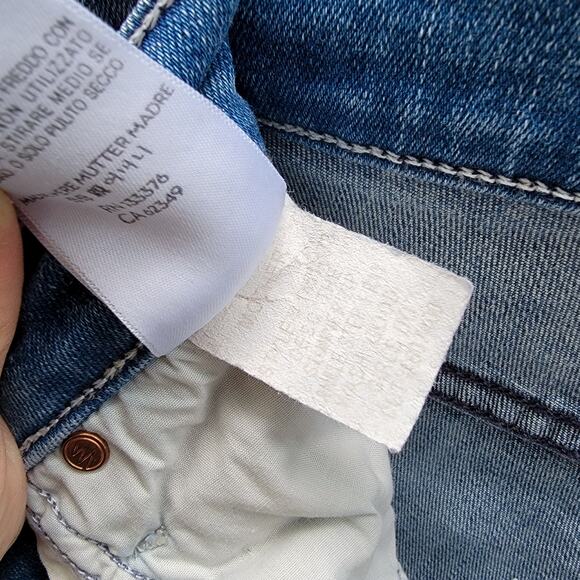 MOTHER Stunner Zip Ankle Step Fray Skinny Jean in Good Girls Do Size 27 - Picture 9 of 10